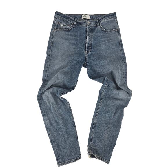 Agolde Nico Jeans 29 Lightwash High-Rise Organic Cotton Blend Button Fly - Picture 1 of 7